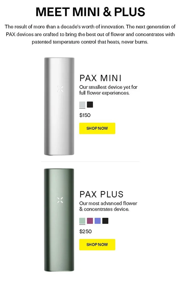Pax mini and Pax Plus